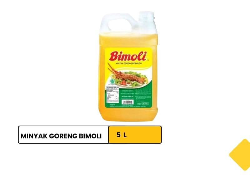 Minyak goreng merk Bimoli 5 liter/Bimoli brand cooking oil, 5 liters