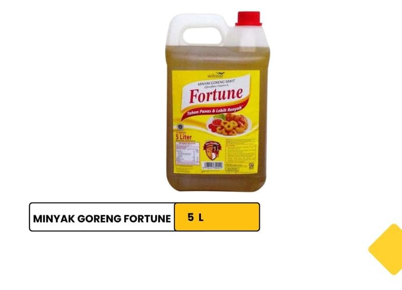 Minyak Goreng merk Fortune 5 liter/ Fortune brand cooking oil 5 liters
