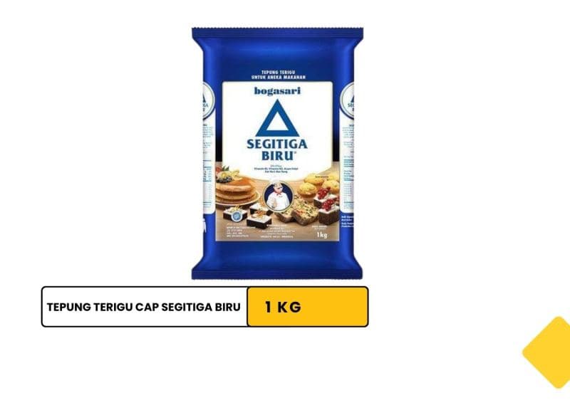 Tepung terigu cap segitiga biru 1 kg  /  wheat flour 1 kg