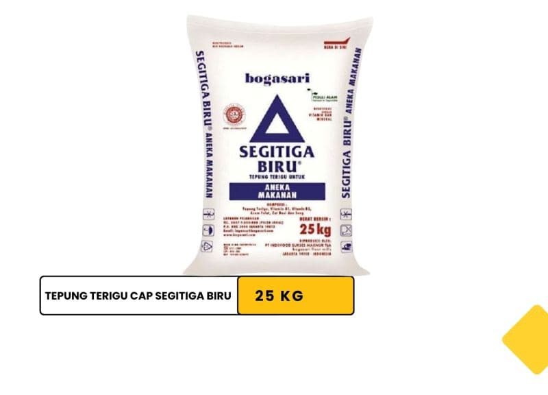 Tepung terigu cap segitiga biru 25 kg  /  wheat flour 25 kg
