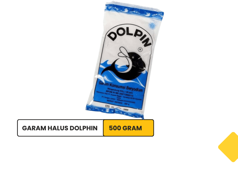 Garam Halus Dolphin 500 GR / Fine Salt Dolphin 500 GR