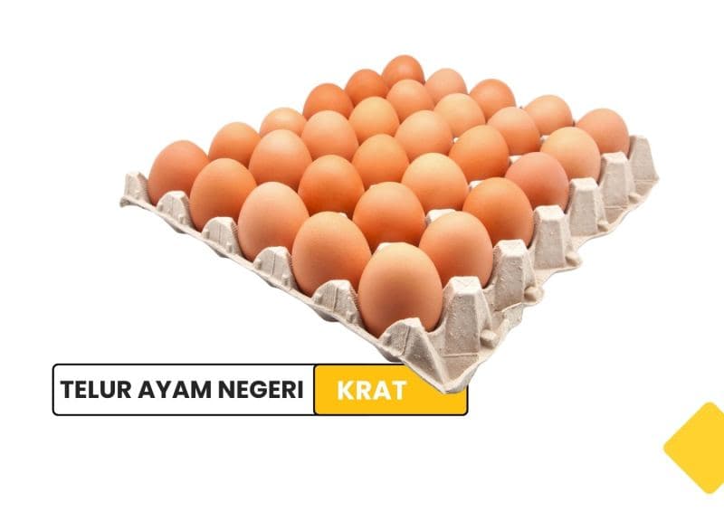 telur ayam negeri ( 30 btr/krat)